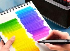 262 Colors Alcohol Markers Set, Dual Tips Blender Art Markers