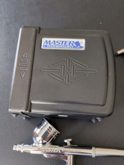Master Gravity Feed Airbrush Kit Paint Mini Air Compressor Hobby Craft Art Cake