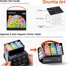 Pastel Alcohol Markers Brush tip, Dual Tip Brush & Fine Tip Art Marker Set, 5…