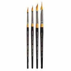 KINGART Premium 4 pc Original Gold 9900 Miracle Wedge Artist Brush Synthetic