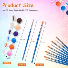 10 Pack Mini Acrylic Paint Set,12 Colors Acrylic Paints Strips for Kids&Adult…