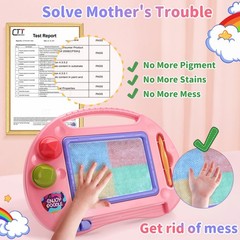 BABLOCVID Magnetic Drawing Doodle Board Toddler Toy for 1-2 Year Old Girls & Boy