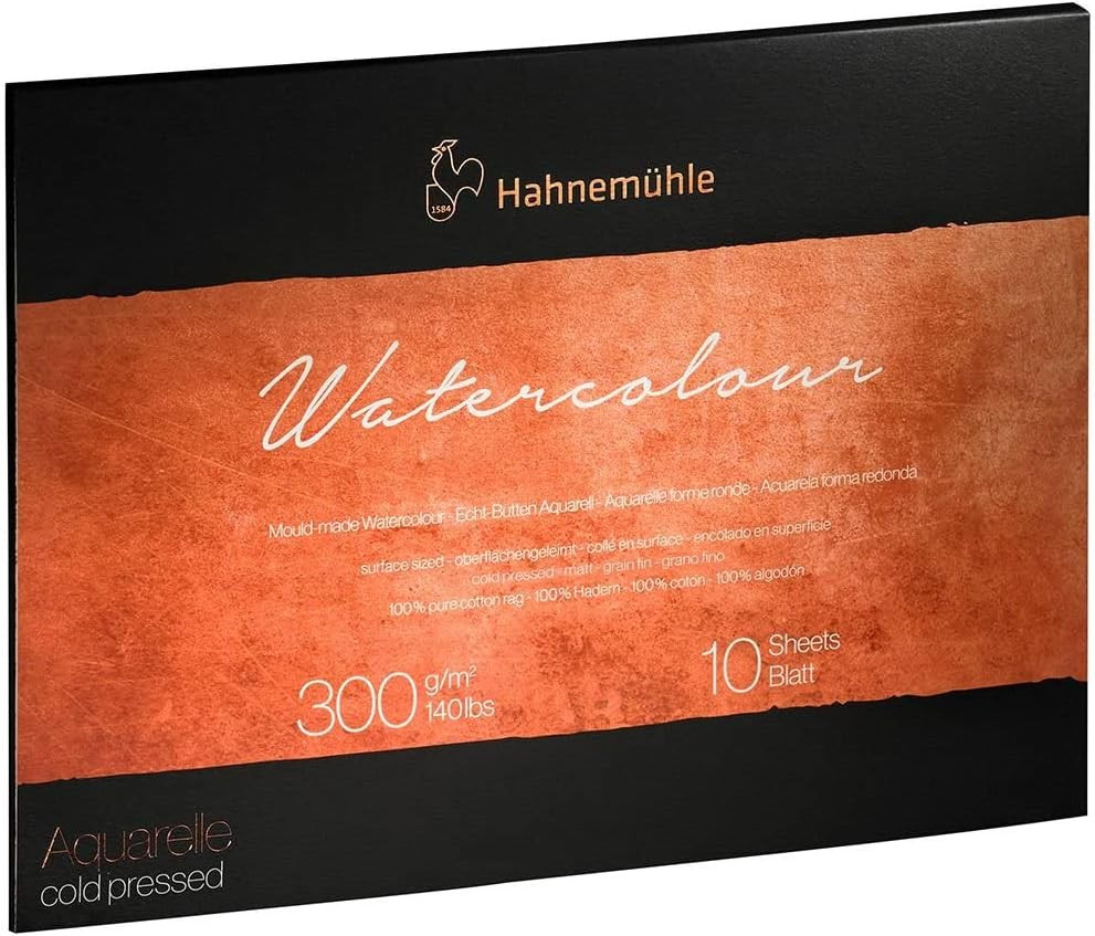 Hahnemuhle Cold Pressed Watercolor Block 14.2×18.9″ 300gsm 20 Sheets