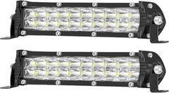 LED Light Bars for Truck, 7 Inch Slim 12V 24V 120W 10000lm Double 7 Inch 2 Pack