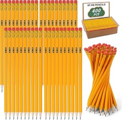 400 Pack #2 HB Pencils Bulk Yellow Sharpened Pencils with Erasers for Kids 2 …
