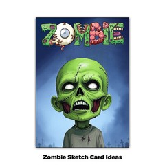 🧟 Zombie Artist Sketch Blank Trading Cards 2.5″x 3.5″ – 32pt Thick – 5 Cards 🧟