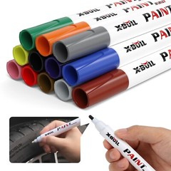 12Pcs Waterproof Permanent Paint Marker Pen For Car Tyre Tread Rubber Metal