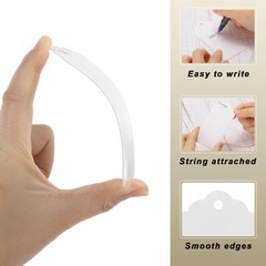 100Pcs Kraft Paper Gift Tags with String,2.8×2.2″ T-shirts Paper Labels White