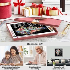 Diamond Art Kits for Adults, 5D Cross Diamond Painting Kits for Beginners, DIY 5