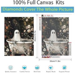 Halloween Diamond Painting Kit Full Drill Wall Art Decoration Canvas Set