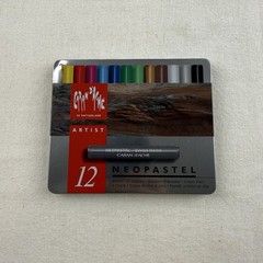 Caran d’Ache Neopastel Artist Oil Pastels Set of 12 Metal Tin Used