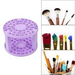 2pcs Paint Brush Holder, Paint Brush Storage Organizer 49 Holes, Purple