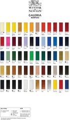 Winsor Newton Galeria Acrylic Paint 500ml, 60 Colours Available