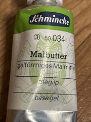 Schmincke Malbutter Base Gel 034 35ml Color Vintage Old Stock Germany