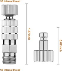 Airbrush Quick Disconnect Coupler Release Fitting Adapter Kit with 5 pcs 1/8″…