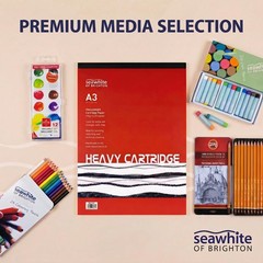 A3 Cartridge White Drawing Paper Pad – 25 Sheets – 220 GSM Heavy Weight – Ide…