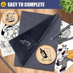 Carbon Paper for Tracing Transfer-Paper Pad, 30 Pcs Black Graphite Copy Paper fo
