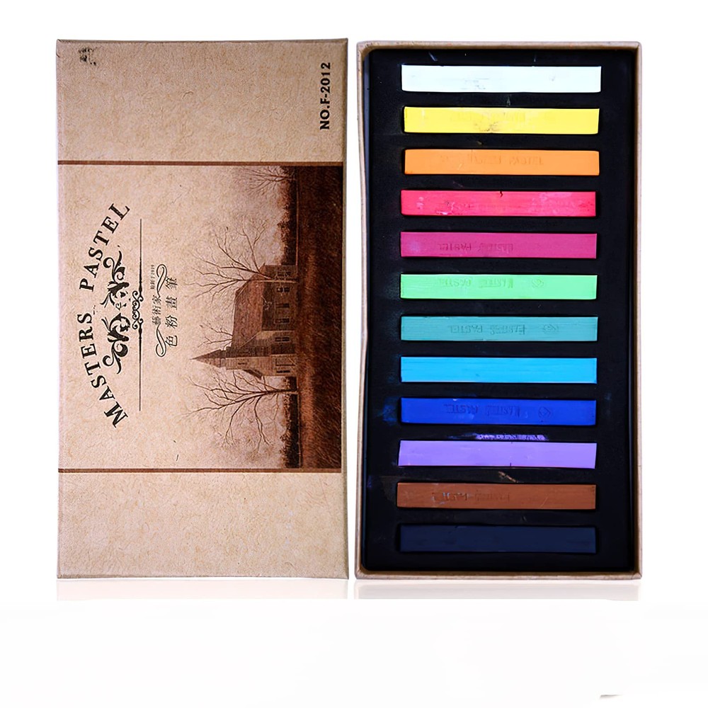 YYMIYU Neutral Color Chalk Pastels for 12 Count (Pack of 1), 12 Colour