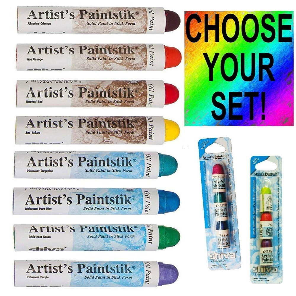 NEW Shiva Artists Oil Paint Sticks for Fabric Paper Wood Metal Plastic Paintstik