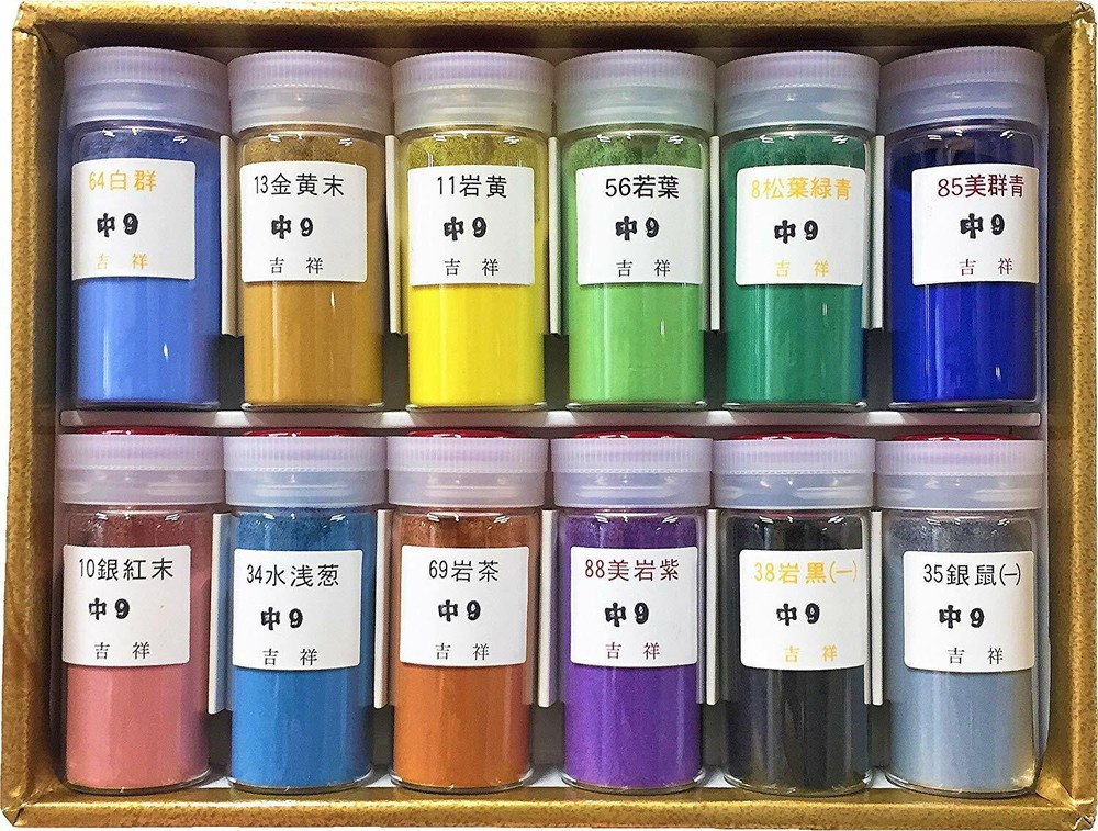 KISSHO Japanese Art Materials IWA-ENOGU NEW natural mineral pigments SET F/S