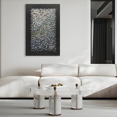 Art Hand Painted Black Minimalist Art Oil Painting Modern Abstract Art Oil Pa…