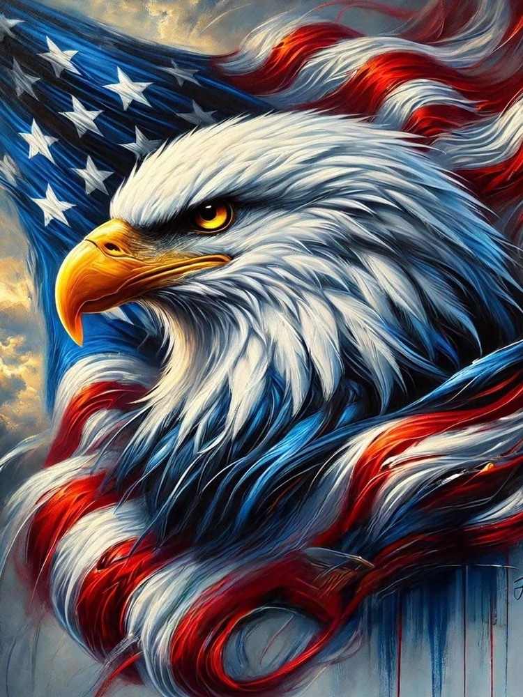 Patriotic Eagle Diamond Art Kits for Adults – Independence Day Diamond Painting