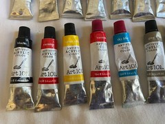 Lot of 47 Art 101 Acrylic/Water/Oil Paint Tubes – Multicolor – .4 oz – Most New