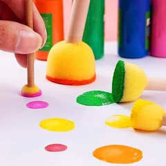 30 Pcs Round Sponges Brush Set, Round Sponge Brushes for Painting, Paint Spon…