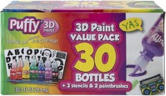 Vibrant 30 Color 3D Paint Set – Safe, Permanent & Ideal for Creative Projects