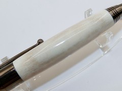 Chrome finish 5.6mm Sketch Pencil. Hand made with Genuine Deer Antler. #148