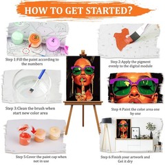 Fashion Portrait Paint by Numbers Kit for Adults Beginner, Trendy Lady Adult …