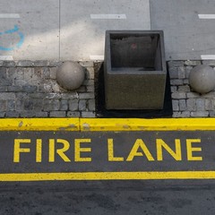 Tinlade 4″ Letter No Parking Fire Lane 4 Inch Height, as picture shown