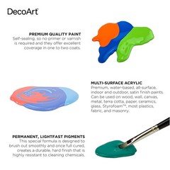 24 Color Multi-Surface Satin Acrylic Paint Set – Versatile for Wood, Glass, Meta