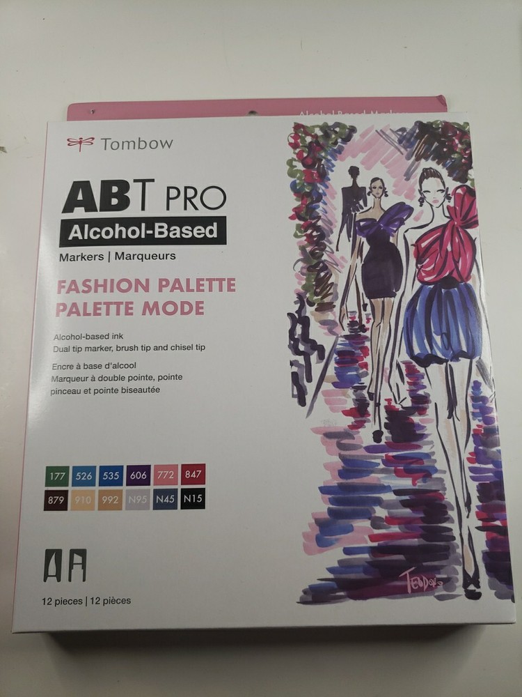 Tombow ABT PRO Alcohol-Based Art Markers, 12 Pack Fashion Palette