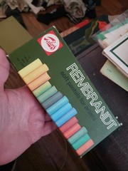 vintage Royal Talens Rembrandt 15 Soft Pastels for artists W Box
