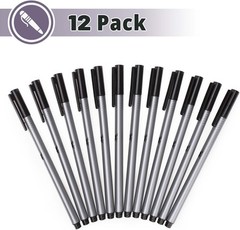 Black Fineliner Pens 12 Pack – Precision Writing & Drawing Tools for Art Lovers