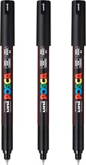 Versatile PC-1MR Water-Based Paint Markers – Black 3 Count for Multi-Surfaces