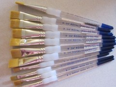 Set of 11 Royal Soft Grip Artist paint Brushes Assorted Size’s