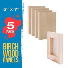 5″ x 7″ Studio 3/4″ Profile Depth Artist Wood Pouring Panel Boards Pack of 5