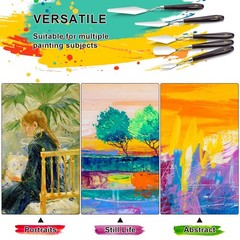 5 Piece Palette Knife Painting Set for Oil Acrylic Art Supplies