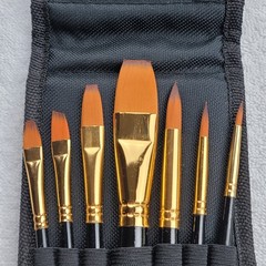 LorDac Arts Paint Brush Set 7pc Artist Brushes Acrylic Oil Opened and never used