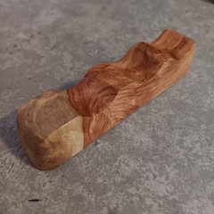 Paintbrush/Dip Pen Rest Handmade For 3 Brushes/Pens. Luxurious Padauk Burl Poly