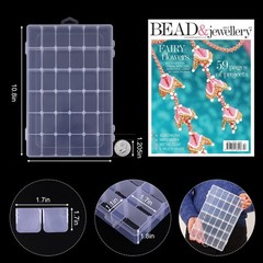 Organize Your Beads and Supplies – 4 Pack 36 Grid Plastic Storage Box