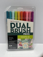 Tombow Dual Brush Pens Art Markers Brush and Fine Tip, Tropical