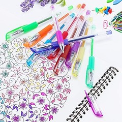 Glitter Gel Pens 33 Colors Neon Glitter Pens Set Gel Art Markers with 40% More