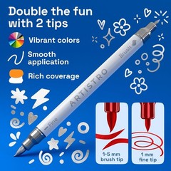 ARTISTRO 24 Metallic Acrylic Paint Markers – Paint Pens for Drawing, Brush + …