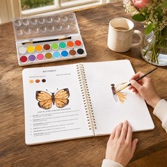 Beautiful Watercolor Paper Workbook Set for Beginners – Relaxing & Easy to Pa…