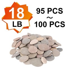 About 100 Pcs Painting Rocks, 2.2″-3.5″, Flat, Smooth – River, Craft, DIY Sto…