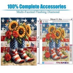 Diamond Art Kits for Adults, 5D DIY Western Diamond Painting Kits for Adults Beg