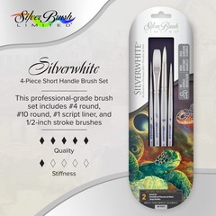 Silver Brush Limited 1521S Silverwhite Art Set, Watercolor, Acrylic, Gouache/Oil